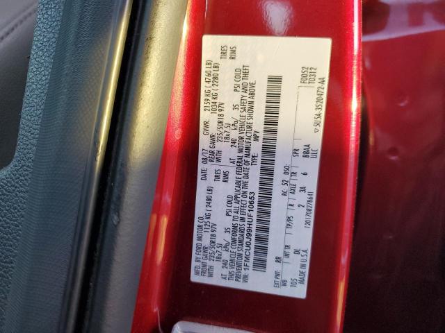 Photo 10 from auction – 2017 FORD ESCAPE TIT with VIN 1FMCU0J99HUF10653