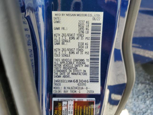 Photo 10 from auction – 2022 NISSAN FRONTIER S with VIN 1N6ED1CLXNN683046