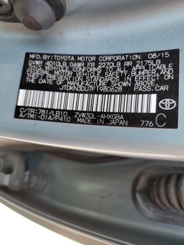 Photo 10 from auction – 2015 TOYOTA PRIUS with VIN JTDKN3DU7F1980628