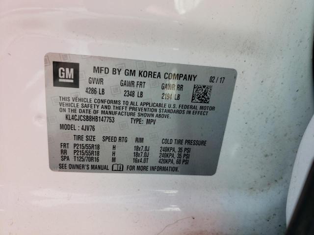 Photo 10 from auction – 2017 BUICK ENCORE ESS with VIN KL4CJCSB8HB147753