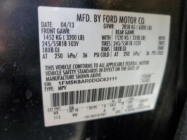 Photo 10 from auction – 2013 FORD EXPLORER P with VIN 1FM5K8AR0DGC63111