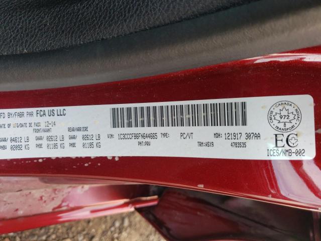 Photo 10 from auction – 2015 CHRYSLER 200 LX with VIN 1C3CCCFB6FN644665