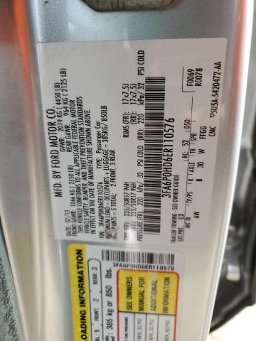Photo 10 from auction – 2014 FORD FUSION SE with VIN 3FA6P0HD6ER110576
