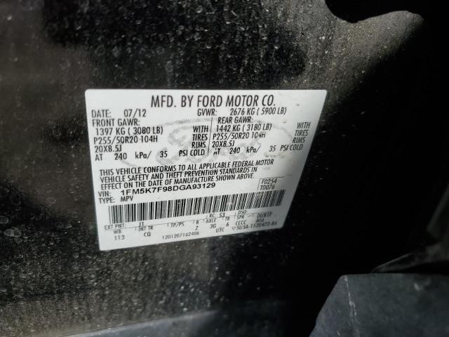 Photo 10 from auction – 2013 FORD EXPLORER L with VIN 1FM5K7F98DGA93129