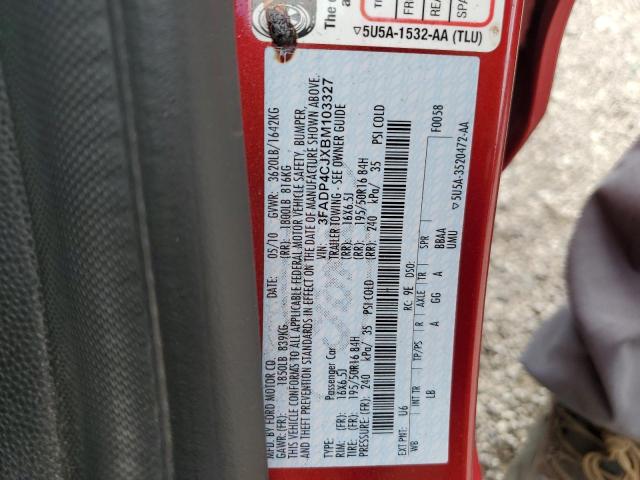 Photo 10 from auction – 2011 FORD FIESTA SEL with VIN 3FADP4CJXBM103327