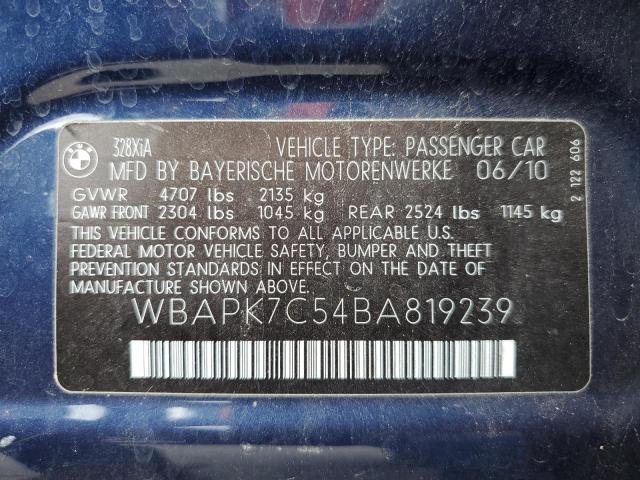 Photo 10 from auction – 2011 BMW 328 XI with VIN WBAPK7C54BA819239