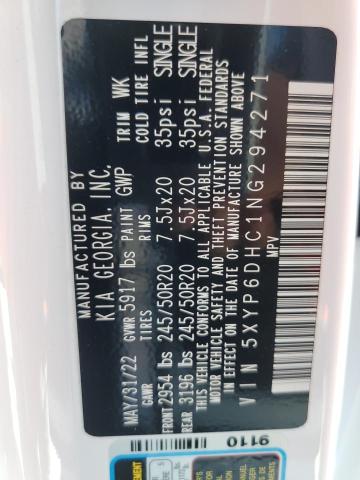 Photo 10 from auction – 2022 KIA TELLURIDE with VIN 5XYP6DHC1NG294271