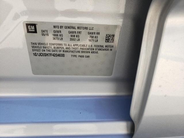 Photo 10 from auction – 2015 CHEVROLET SONIC LT with VIN 1G1JC6SH7F4204600