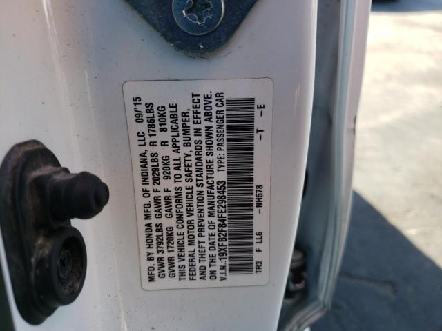 Photo 10 from auction – 2015 HONDA CIVIC EX with VIN 19XFB2F84FE298453