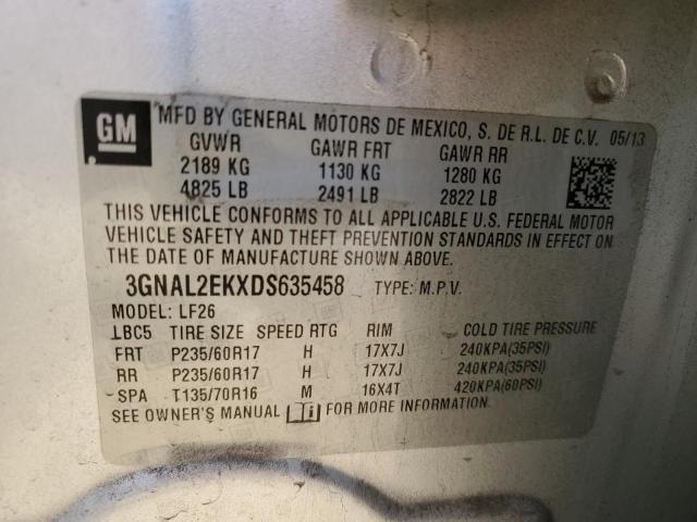Photo 10 from auction – 2013 CHEVROLET CAPTIVA LS with VIN 3GNAL2EKXDS635458