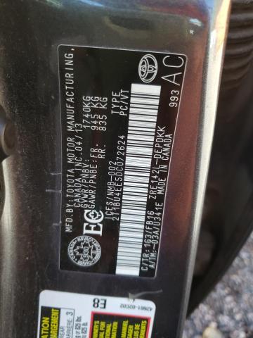 Photo 10 from auction – 2013 TOYOTA COROLLA BA with VIN 2T1BU4EE5DC072624