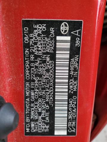 Photo 10 from auction – 2010 TOYOTA PRIUS with VIN JTDKN3DUXA5205323