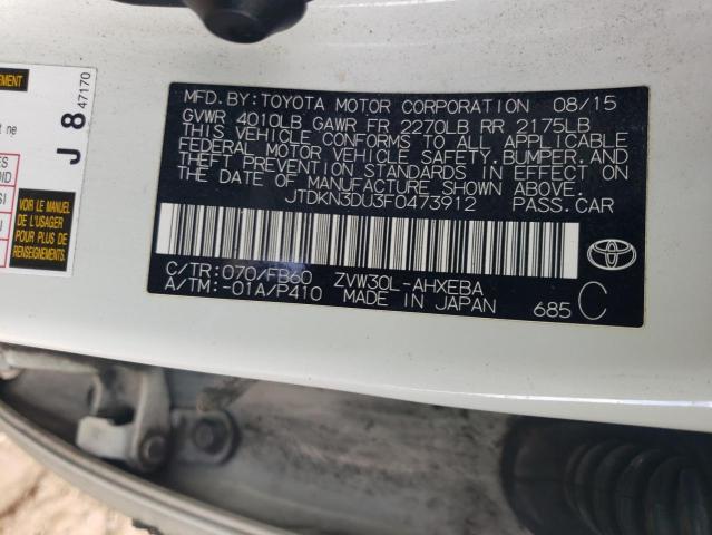 Photo 10 from auction – 2015 TOYOTA PRIUS with VIN JTDKN3DU3F0473912