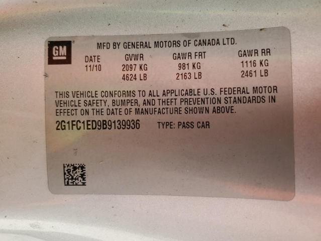 Photo 10 from auction – 2011 CHEVROLET CAMARO LT with VIN 2G1FC1ED9B9139936