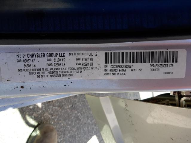 Photo 10 from auction – 2012 CHRYSLER 200 LX with VIN 1C3CCBAB9CN319067