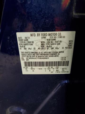 Photo 10 from auction – 2013 FORD EDGE SEL with VIN 2FMDK4JC7DBA90601