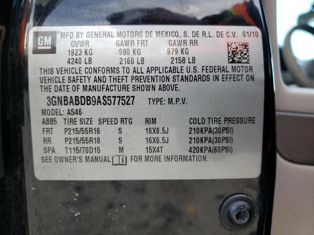 Photo 10 from auction – 2010 CHEVROLET HHR LT with VIN 3GNBABDB9AS577527