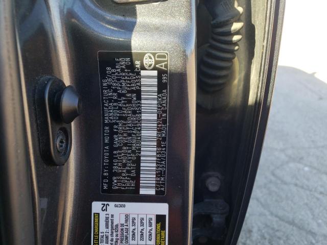 Photo 10 from auction – 2009 TOYOTA COROLLA BA with VIN 2T1BU40E49C061533
