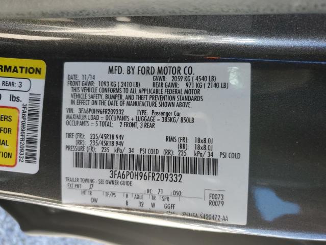 Photo 10 from auction – 2015 FORD FUSION SE with VIN 3FA6P0H96FR209332