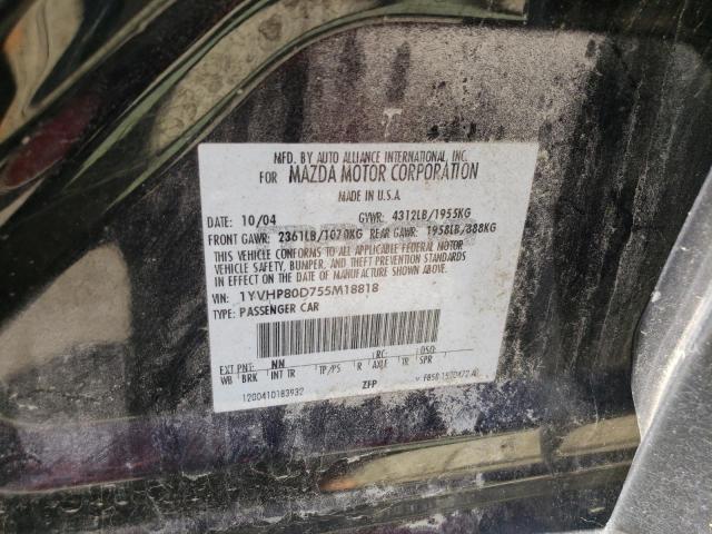 Photo 10 from auction – 2005 MAZDA MAZDA6 with VIN 1YVHP80D755M18818