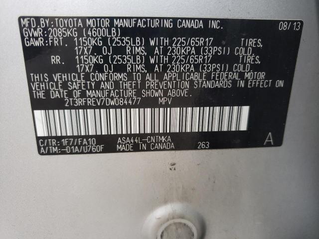 Photo 10 from auction – 2013 TOYOTA RAV4 XLE with VIN 2T3RFREV7DW084477