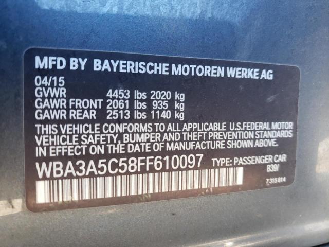 Photo 10 from auction – 2015 BMW 328 I with VIN WBA3A5C58FF610097