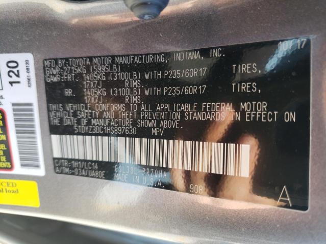 Photo 10 from auction – 2017 TOYOTA SIENNA XLE with VIN 5TDYZ3DC1HS897630