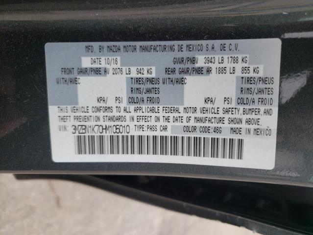 Photo 10 from auction – 2017 MAZDA 3 SPORT with VIN 3MZBN1K70HM105010