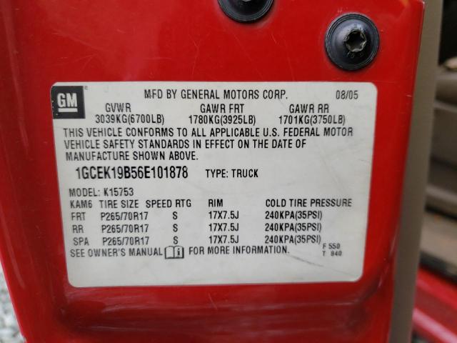 Photo 10 from auction – 2006 CHEVROLET SILVERADO with VIN 1GCEK19B56E101878