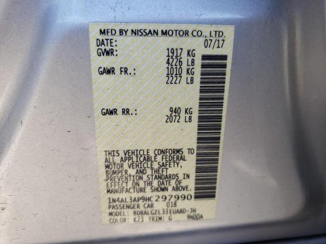 Photo 10 from auction – 2017 NISSAN ALTIMA 2.5 with VIN 1N4AL3AP9HC297990