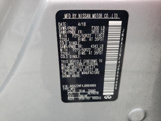 Photo 10 from auction – 2018 INFINITI QX80 BASE with VIN JN8AZ2NF4J9664869