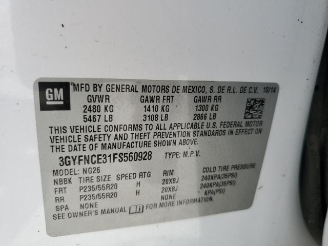Photo 10 from auction – 2015 CADILLAC SRX PERFOR with VIN 3GYFNCE31FS560928