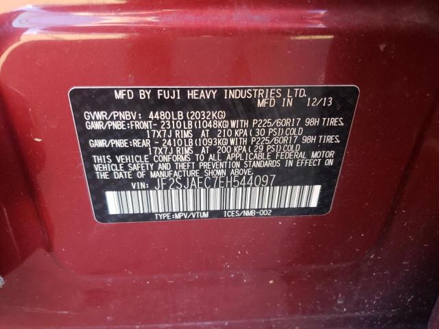 Photo 10 from auction – 2014 SUBARU FORESTER 2 with VIN JF2SJAEC7EH544097