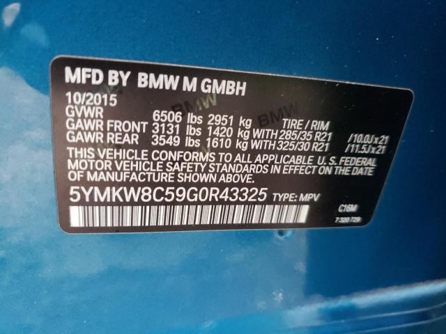 Photo 10 from auction – 2016 BMW X6 M with VIN 5YMKW8C59G0R43325