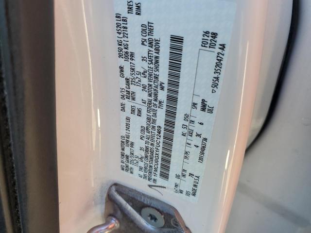Photo 10 from auction – 2015 FORD ESCAPE SE with VIN 1FMCU0GX1FUC12469