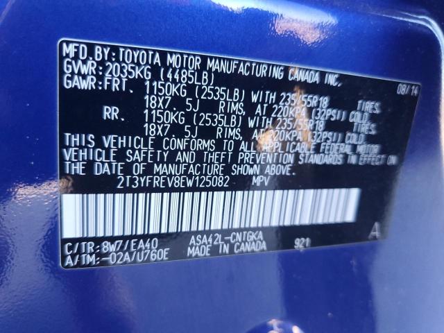 Photo 10 from auction – 2014 TOYOTA RAV4 LIMIT with VIN 2T3YFREV8EW125082