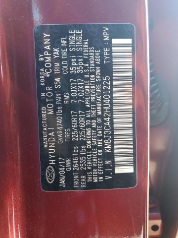 Photo 10 from auction – 2017 HYUNDAI TUCSON LIM with VIN KM8J3CA42HU401225