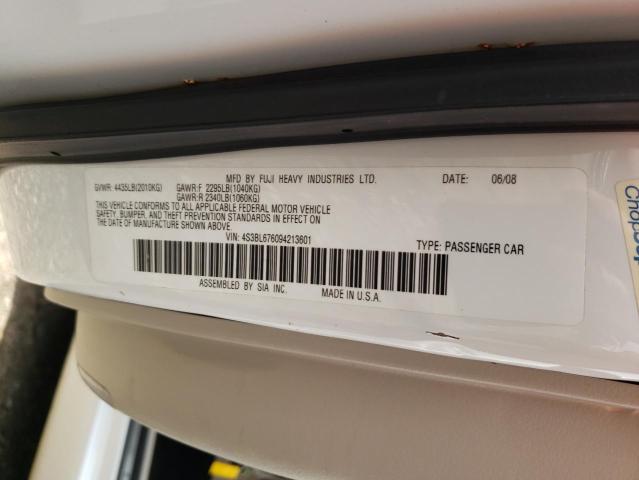 Photo 10 from auction – 2009 SUBARU LEGACY 2.5 with VIN 4S3BL676094213601