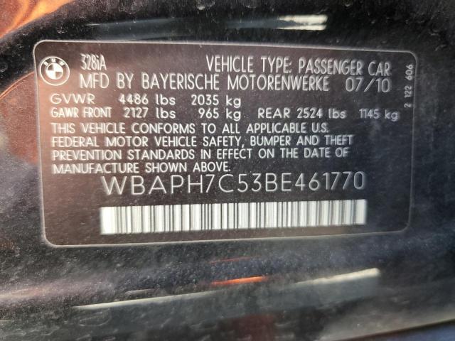 Photo 10 from auction – 2011 BMW 328 I with VIN WBAPH7C53BE461770