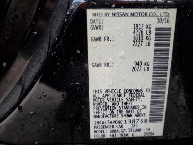 Photo 10 from auction – 2017 NISSAN ALTIMA 2.5 with VIN 1N4AL3AP0HC138758