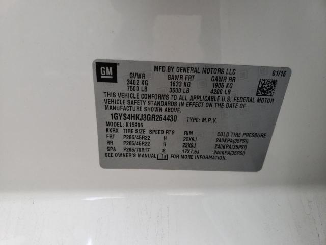 Photo 10 from auction – 2016 CADILLAC ESCALADE E with VIN 1GYS4HKJ3GR264430