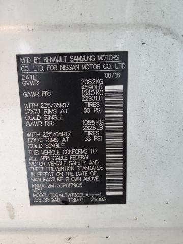 Photo 10 from auction – 2018 NISSAN ROGUE S with VIN KNMAT2MT0JP617905