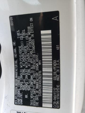 Photo 10 from auction – 2009 TOYOTA SIENNA CE with VIN 5TDZK23C49S282916