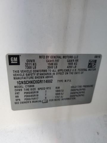 Photo 10 from auction – 2016 CHEVROLET SUBURBAN C with VIN 1GNSCHKC6GR114992