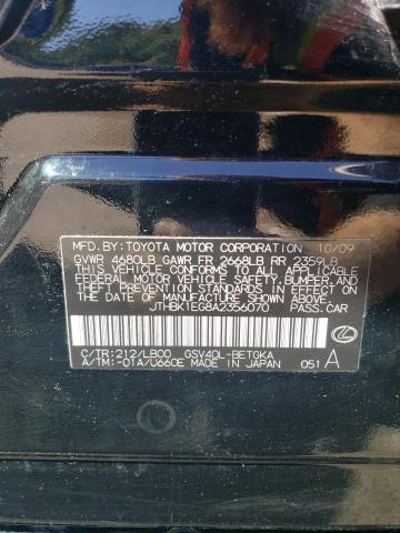 Photo 10 from auction – 2010 LEXUS ES 350 with VIN JTHBK1EG8A2356070