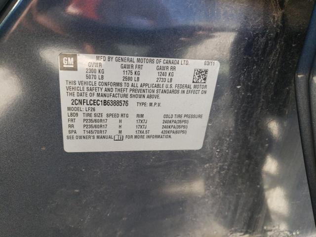 Foto 10 de la subasta – 2011 CHEVROLET EQUINOX LS con VIN 2CNFLCEC1B6388576