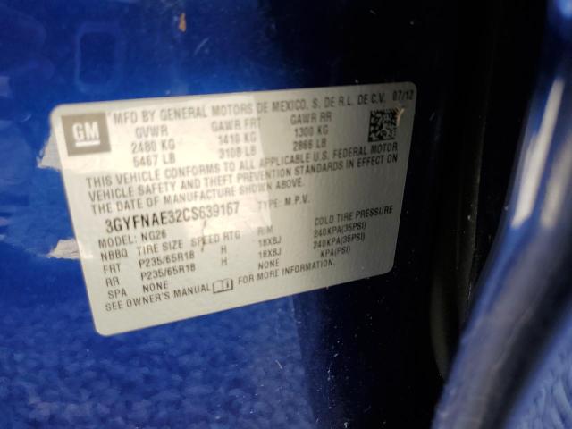 Photo 10 from auction – 2012 CADILLAC SRX LUXURY with VIN 3GYFNAE32CS639167