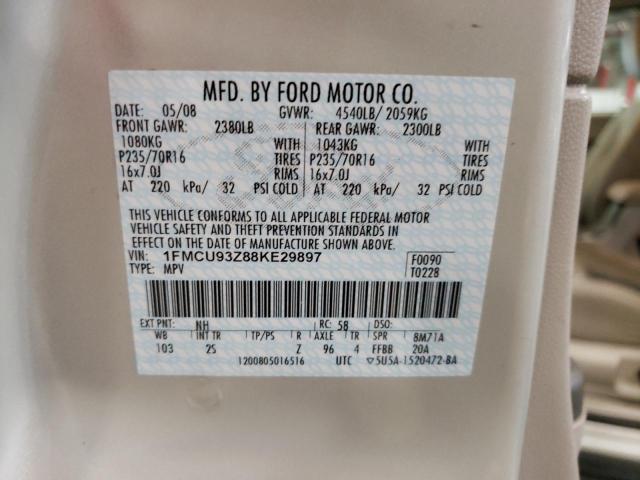 Photo 10 from auction – 2008 FORD ESCAPE XLT with VIN 1FMCU93Z88KE29897