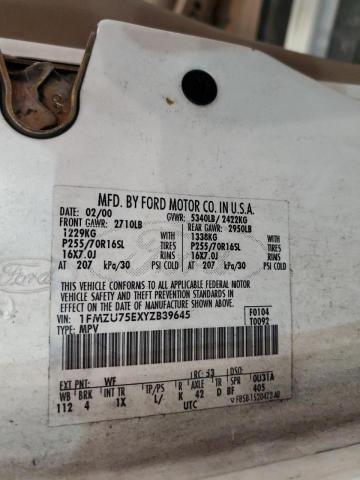 Photo 10 from auction – 2000 FORD EXPLORER L with VIN 1FMZU75EXYZB39645