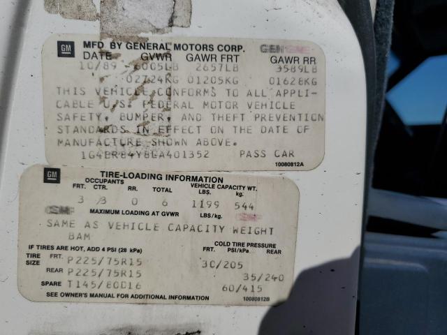 Photo 10 from auction – 1990 BUICK LESABRE ES with VIN 1G4BR84Y8LA401352